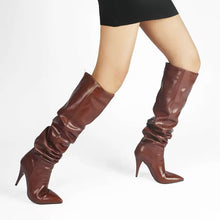 Load image into Gallery viewer, Designer boots Balmain boots ysl boots loewe sexy calf boots leather Stuart weitzman Amina muaddi