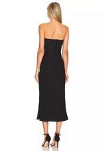 Load image into Gallery viewer, black plunge bandage dress
